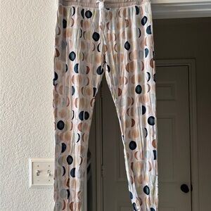 Little Sleepies White Pajama Pants with Multicolor Circles
